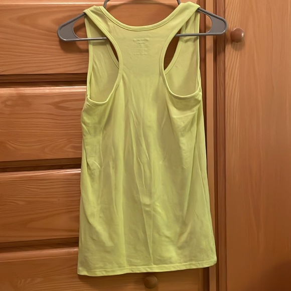 Neon Green/Yellow Razorback Tank Top for Camisole or Athletic - Picture 3 of 3